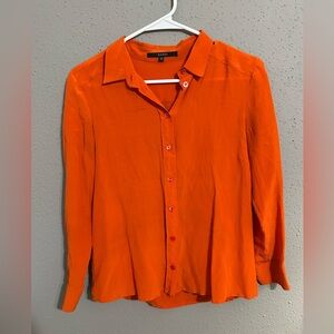 Gucci Vibrant Orange Button up Shirt. Women’s size 42.